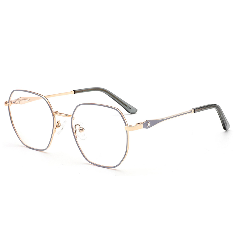 New women's high-class sense of metal eyeglasses frames men's large frame fashion trend wind glasses manufacturers wholesale open ball eyegl