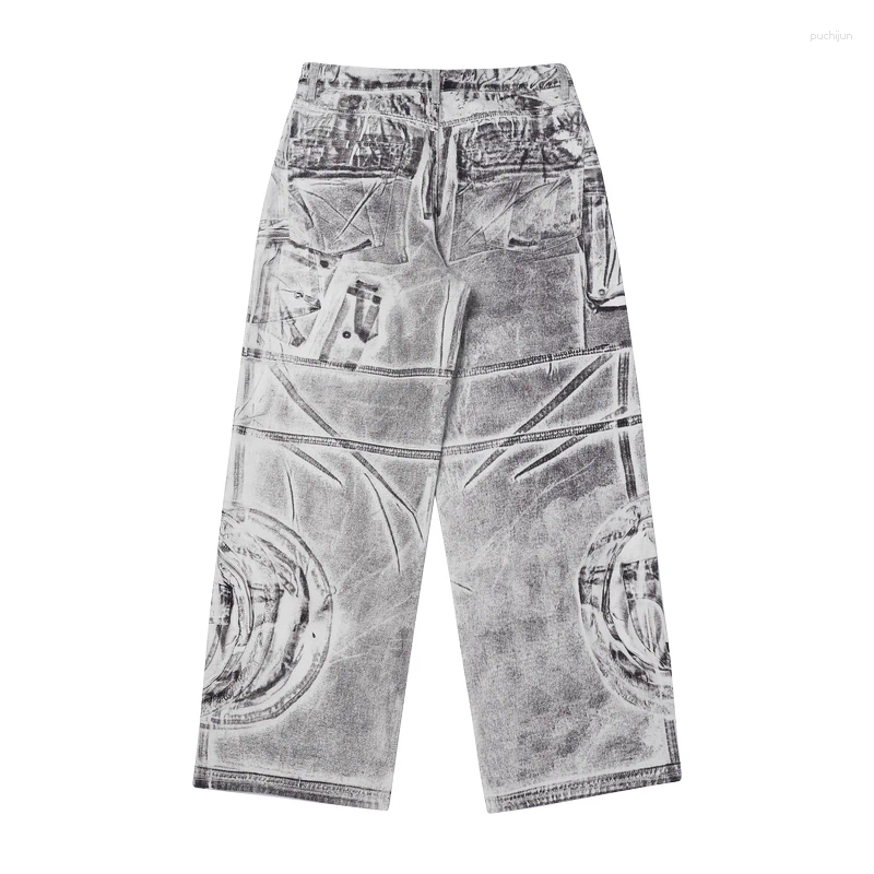 2025 S Fashion Designer Men S Jeans And Women S Same Style Autumn Winter American Retro Street Loose Wide Leg Fashion Hip Hop Y K Trousers