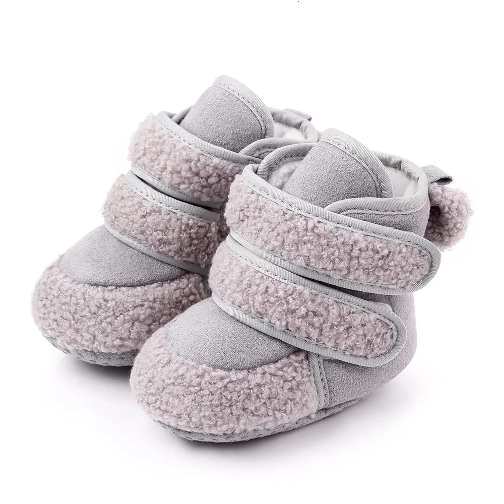 born Booties Baby Socks Shoes Boys Girls Winter Warm Cute Toddler Prewalkers Soft Anti-slip Infant Cotton Crib Crawl Shoes 241028