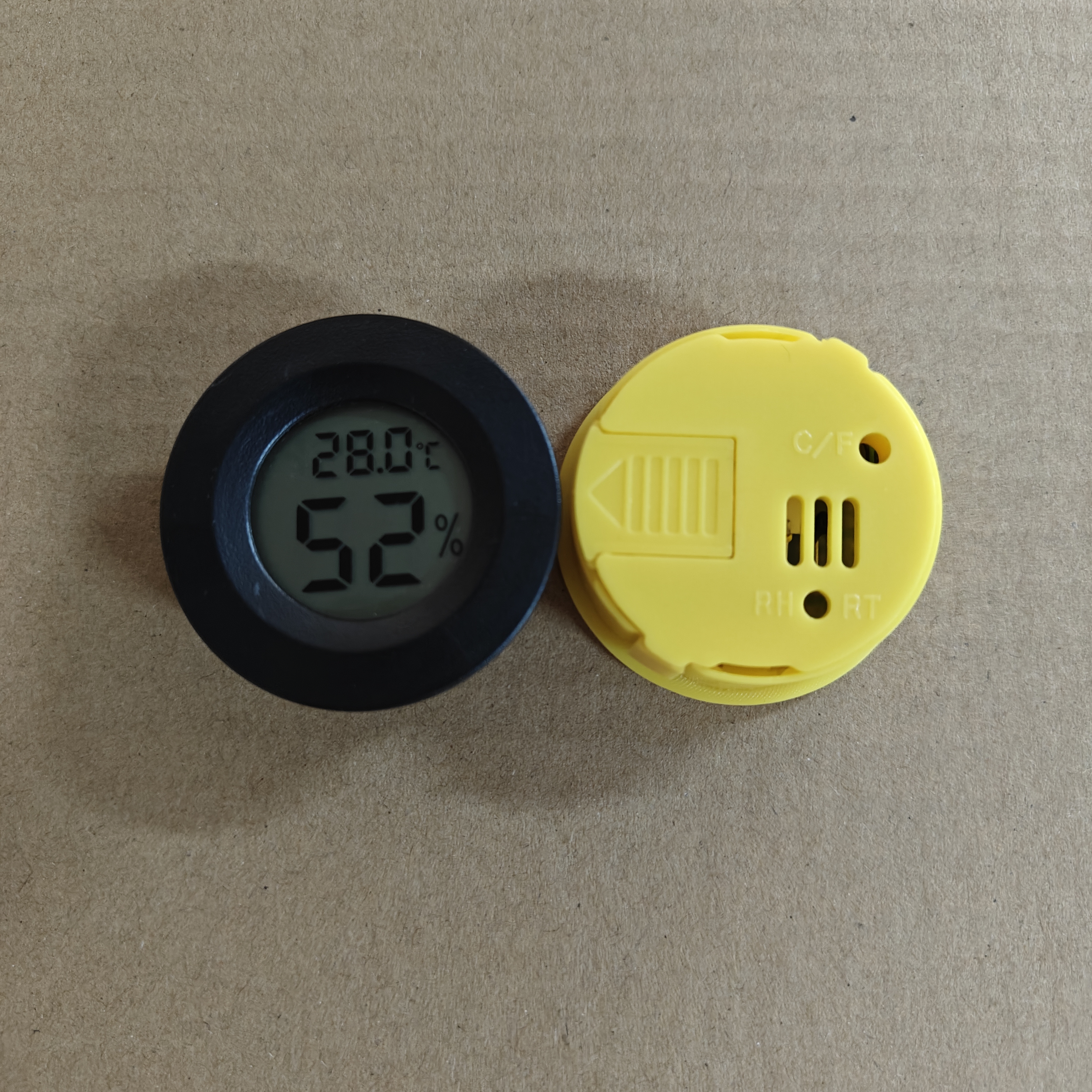 Hygrometer Mini Thermometer Fridge Hygrometer Portable Digital Temperature Instruments Acrylic Round Hygrometers Humidity Monitor Meter Detector