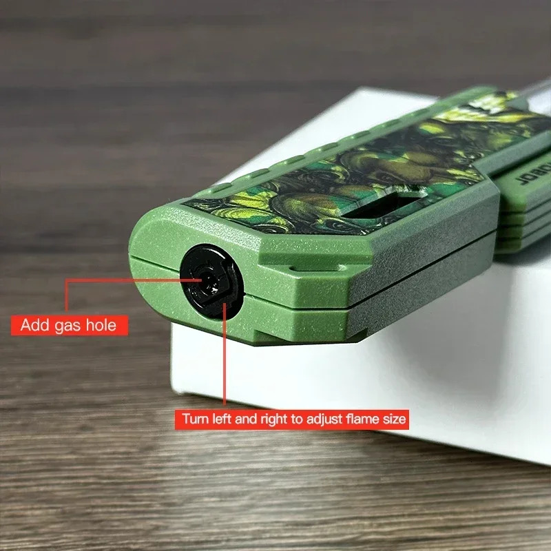 JOBON Metal Outdoor Windproof Butane Gas Unfilled Cigar Lighter With Retractable Rod Ignition Sparkg Gun Kitchen Camping Men's Tool W260202