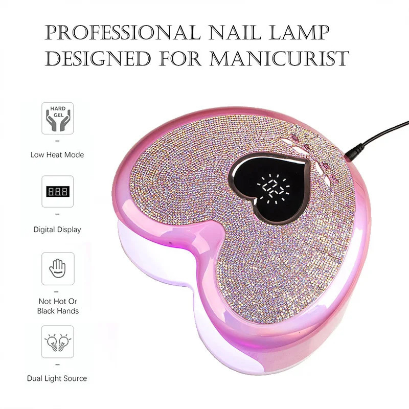 Nail drill Taladros Electricos para Unas Diamond Pro nail lamp UV LED lamp Para de Unas 35000RPM heart-shaped LCD display screen 241029