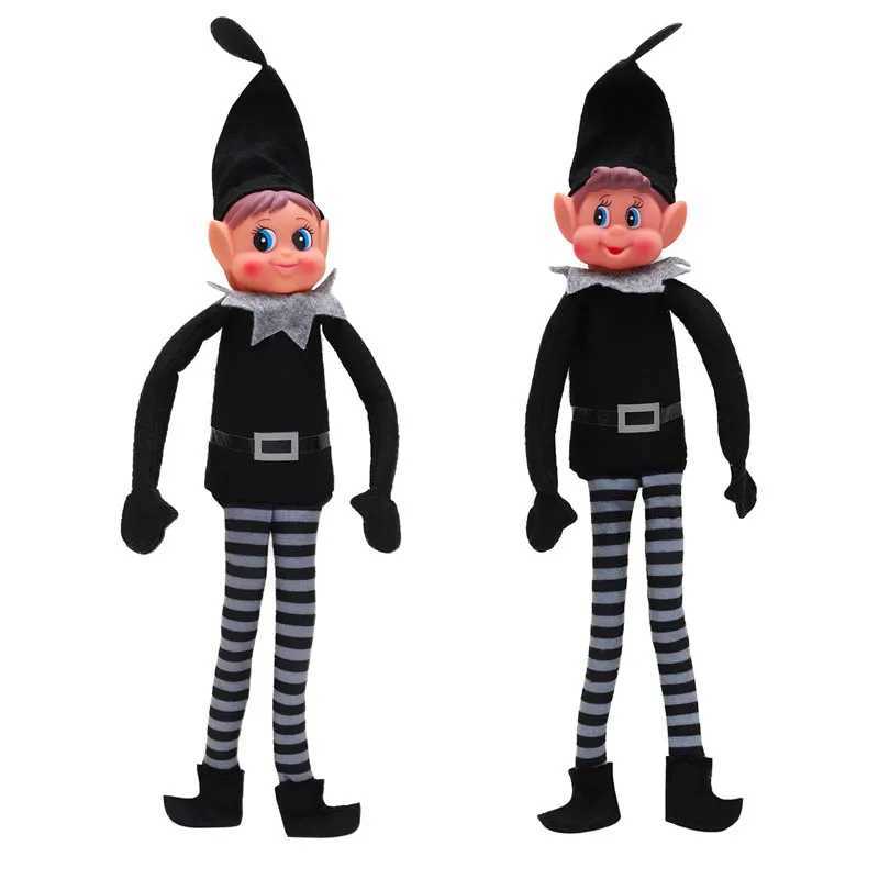 40CM Black Christmas Elf Doll Cute Christmas Decoration for Boys and Girls New Year Gift Bookshelf Elf W241029