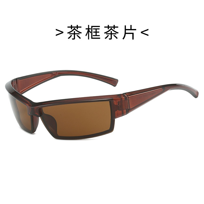 American European Fashion Sports Punk Personalized Retro Box Sunglasses Y2K Spicy Girl Men's and Women's Outdoor Cycling Mirrors