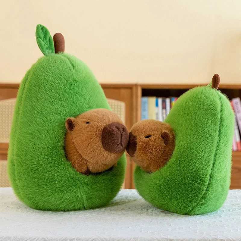 Cute Capybara in plush soft fuzzy plush pig hidden in cute plush Capibara toy throwing pillow birthday gift X2503221