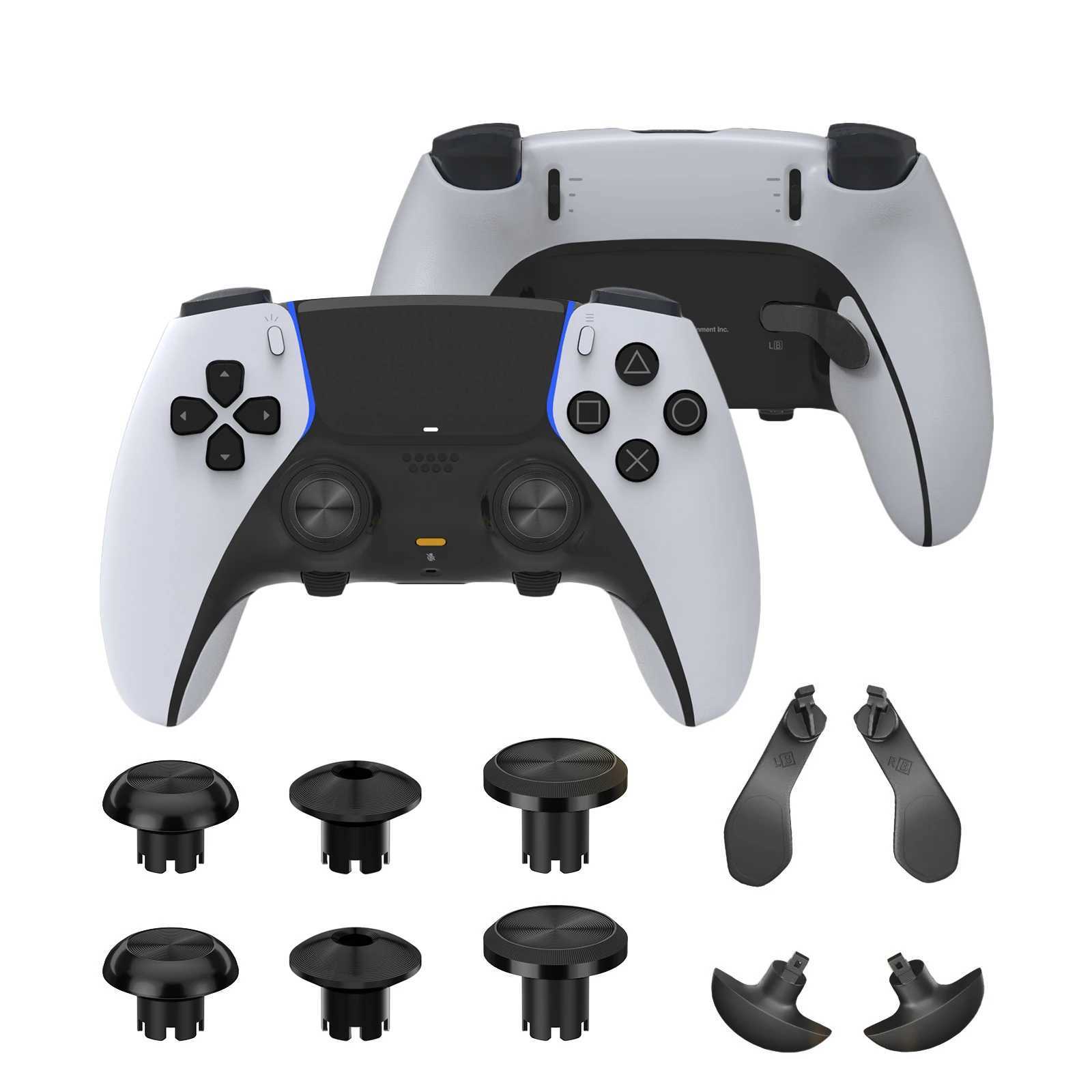 Game Controllers Joysticks Analog Joystick for 5 Edge Controller 10-in-1 Metal Thumb Stick 4 Metal Rear Paddle Trigger Button Replacements H241029