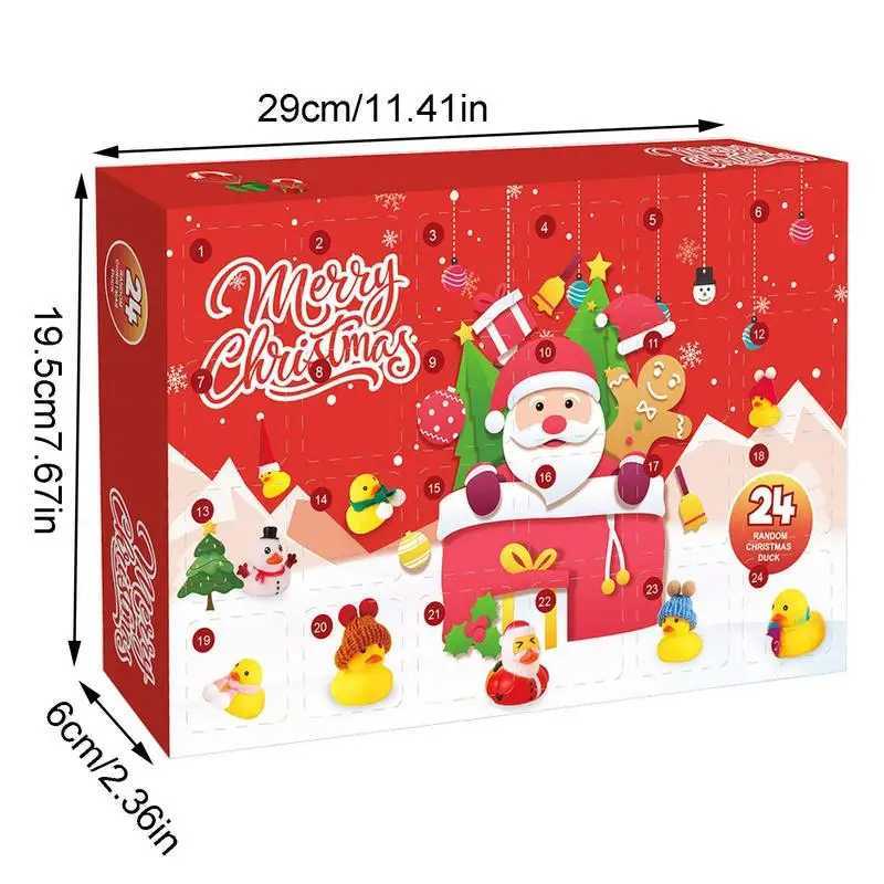 Christmas Shower Rubber Duck Advent Calendar 24 Day Christmas Countdown Calendar Surprise Christmas Party Gifts for Girls Boys W241029