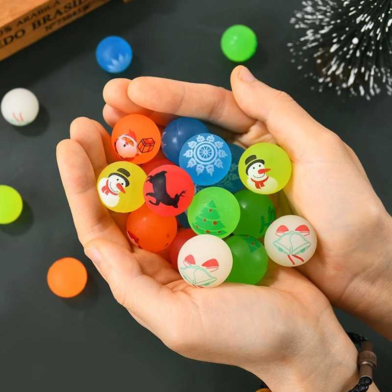 10/30 Christmas glow in the dark bouncing balls childrens birthday party game gifts rubber bouncing ball toys Pinata Goodie bag fillers W241029