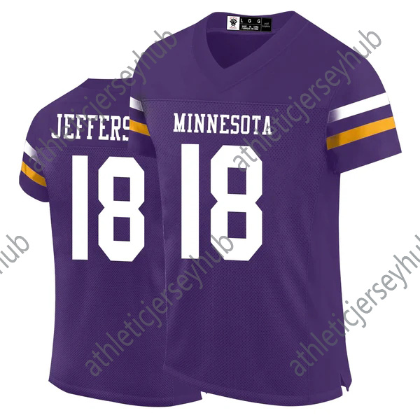 2024 Mens/Youth Custom Football jersey Stitched Jerseys 9 J.J. 33 Aaron 18 Justin 87 T.J. 3 C.J. Ham Darrisaw Smith Sam Darnold Shxinet Embroidery Foo