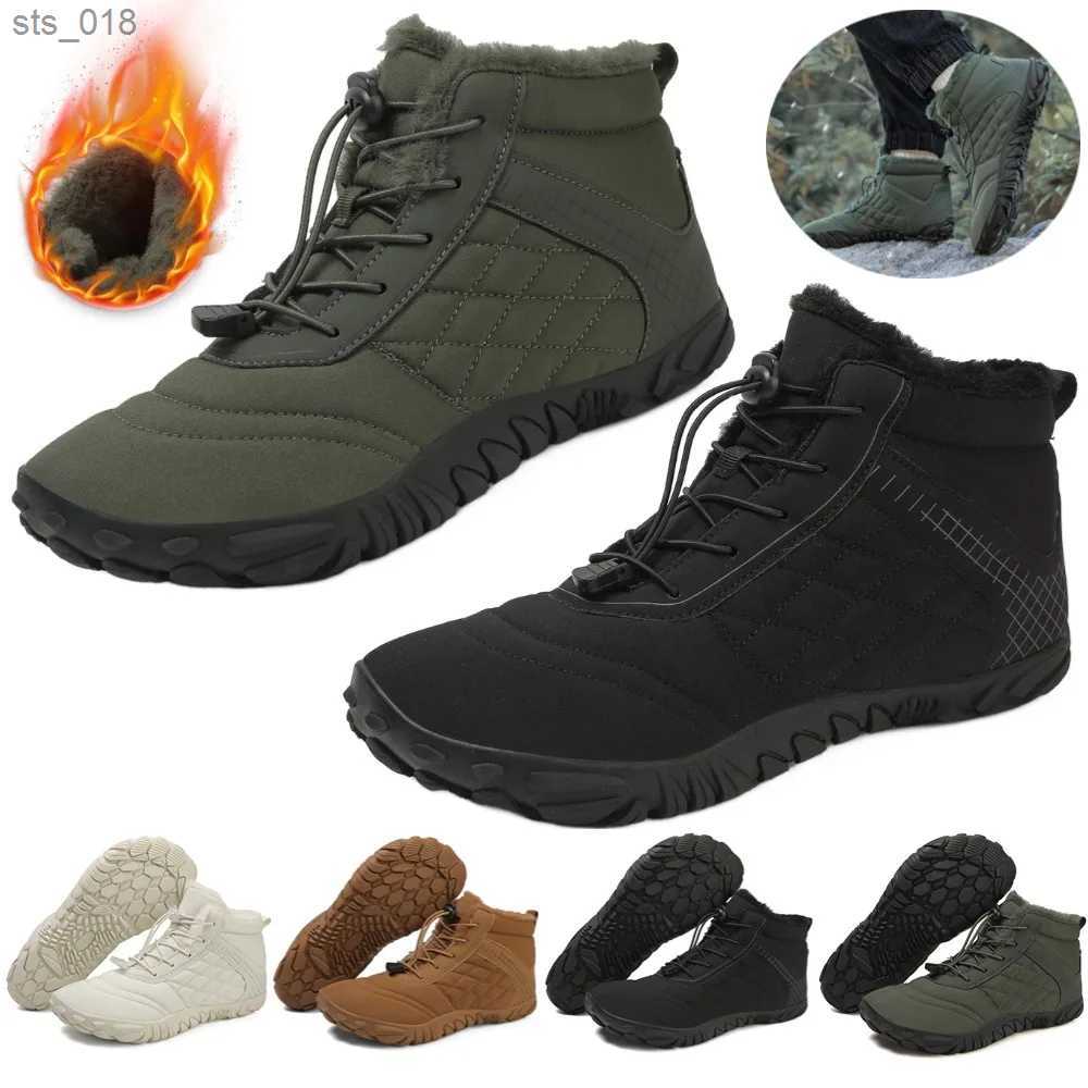 Outdoor Shoes Sandals Mens and Womens Snow Boots Waterproof High Top Barefoot Winter Ankle Plush Warm Hiking Sports H241101