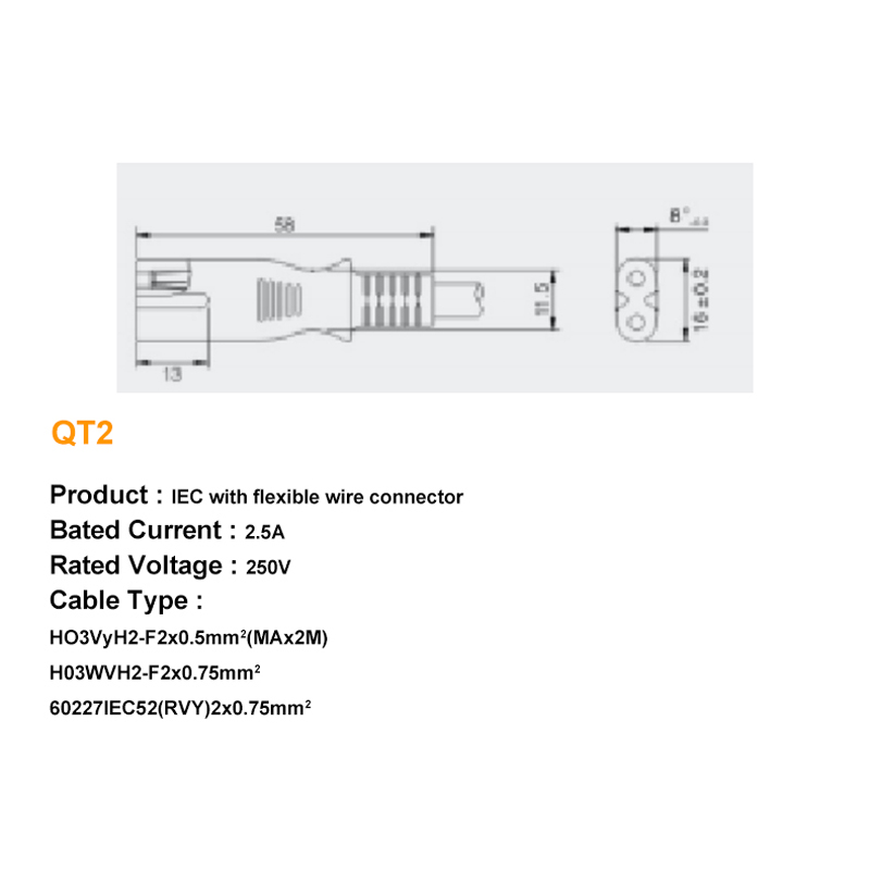 Argentina notebook laptop Power cord with C7 connector