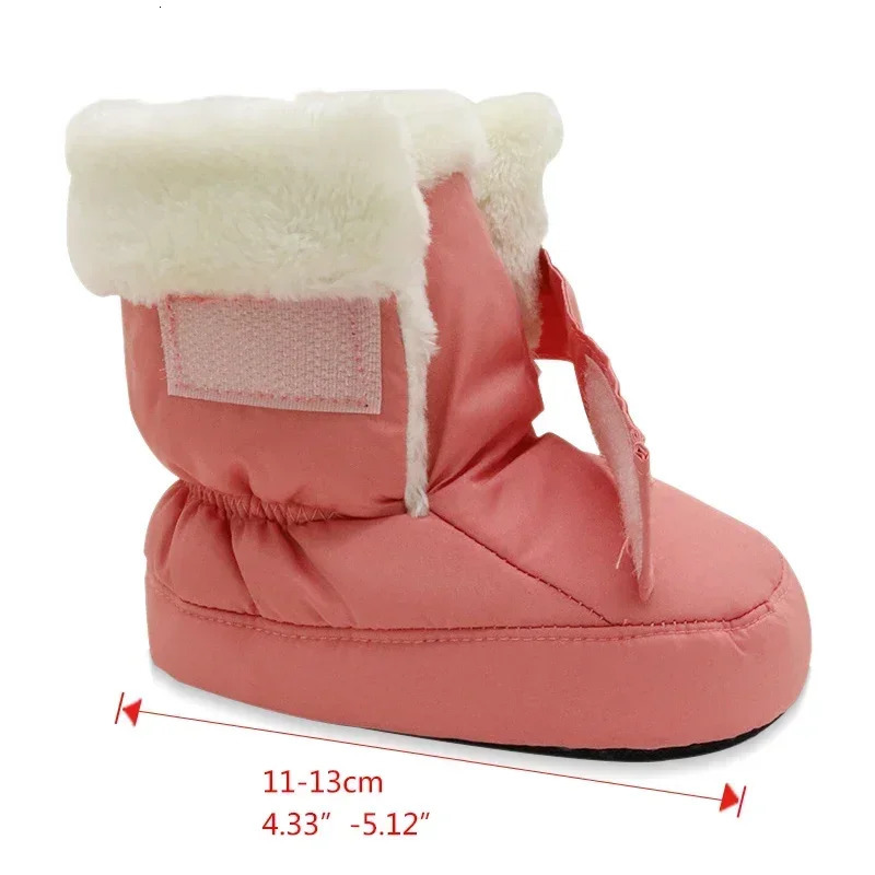 Mother Kids Baby Shoes First walkers Unisex Winter Warm Boots For Infant Faux Fur Inner Snow Toddler Prewalker Bootie 241028