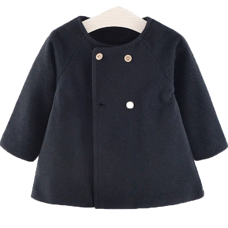 Baby Girl Boys Spring Winter Wool Blends Jacket Coat Clothes Infant Toddler Christmas Years Costume Blend Clothing Outerwear 241028