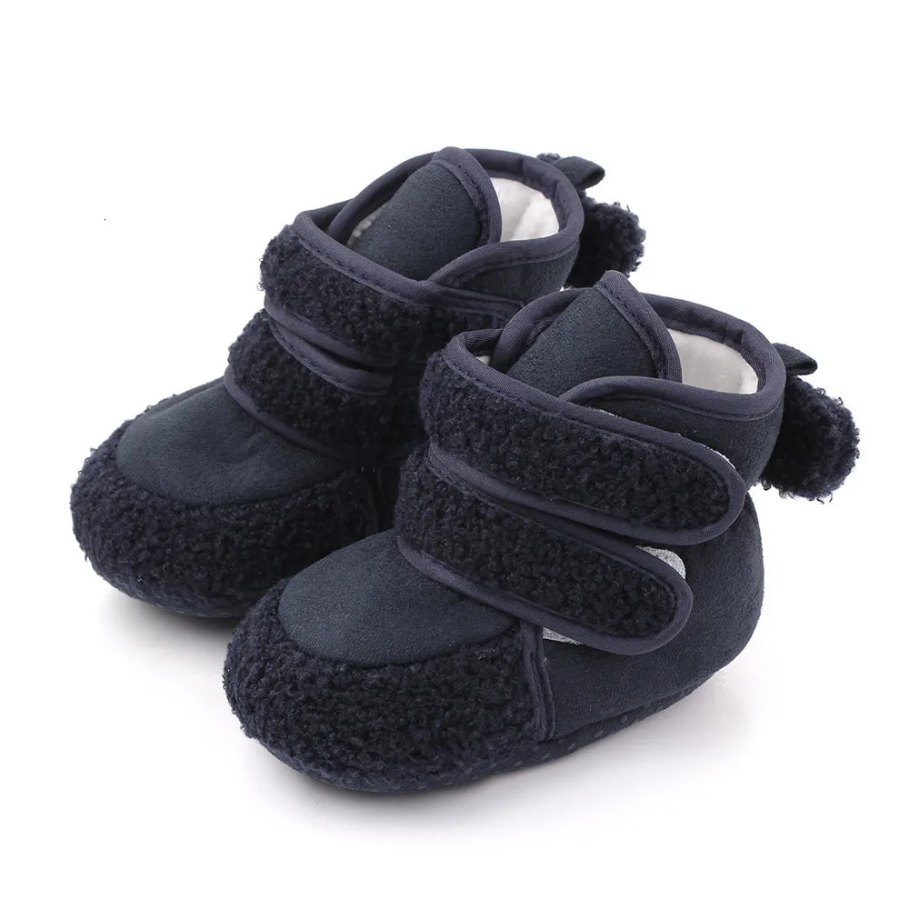 born Booties Baby Socks Shoes Boys Girls Winter Warm Cute Toddler Prewalkers Soft Anti-slip Infant Cotton Crib Crawl Shoes 241028