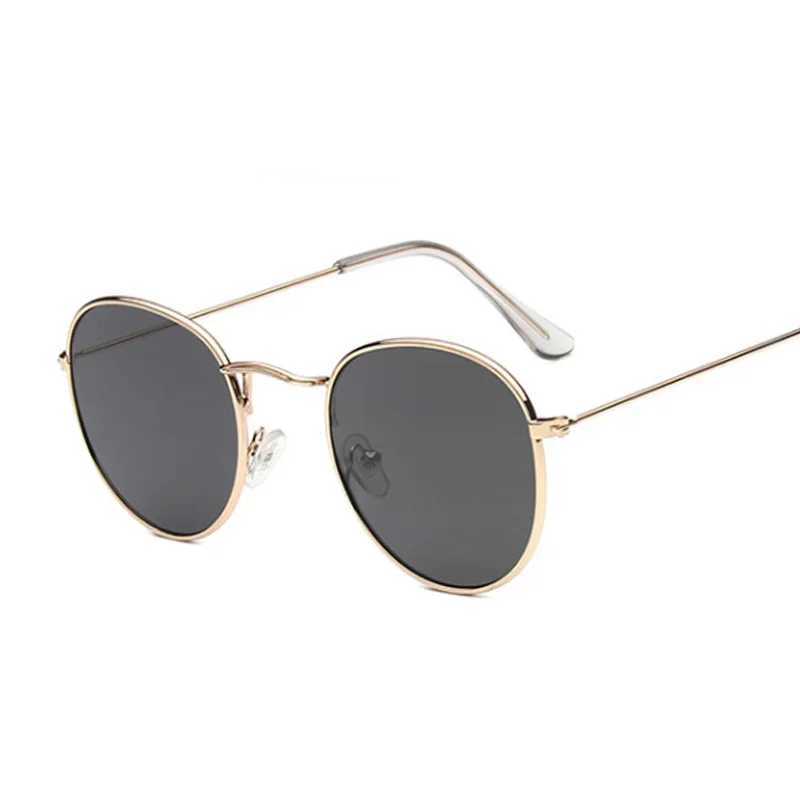 Metal Small Round Sunglasses Woman Vintage Brand Travel Classic Sun Glasses Female Fashion Retro Lunette De Soleil FemmeX241028