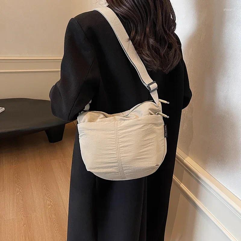 Totes Sewing Thread Casual Solid Shoulder Bags Interior Compartment Soft Large Capacitybrand For Women Nylon Women's Handbags zhanyishengli