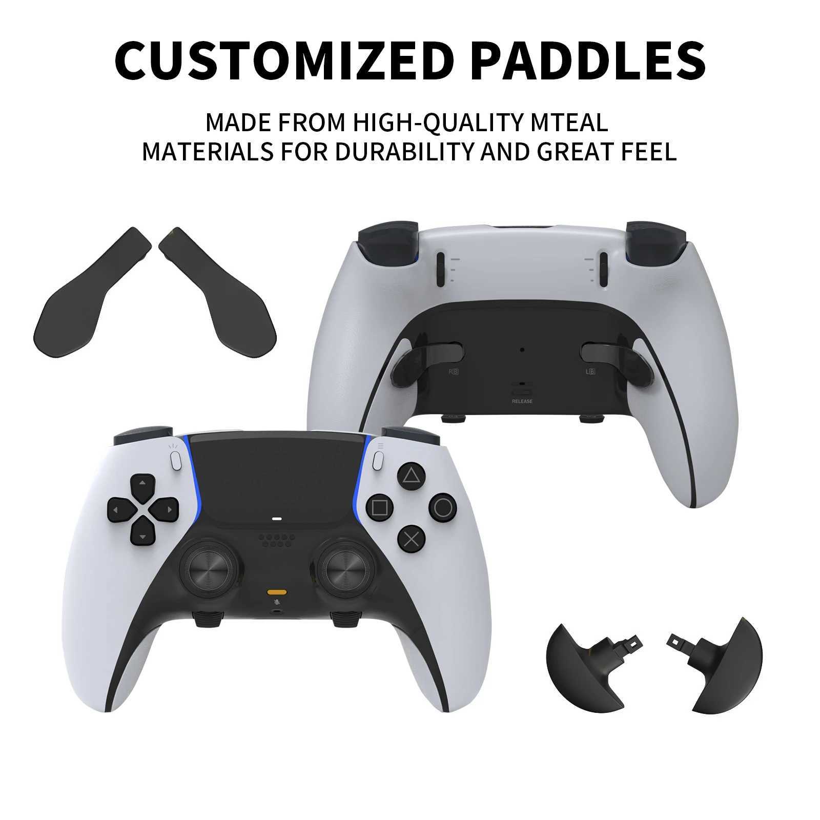 Game Controllers Joysticks Analog Joystick for 5 Edge Controller 10-in-1 Metal Thumb Stick 4 Metal Rear Paddle Trigger Button Replacements H241029