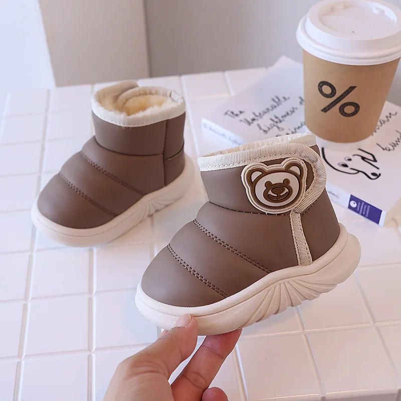 Winter Baby Girl Shoes Cartoon Warm Kid Snow Boots Non-slip Outdoor Infant Baby Boys Ankle Boots 241028