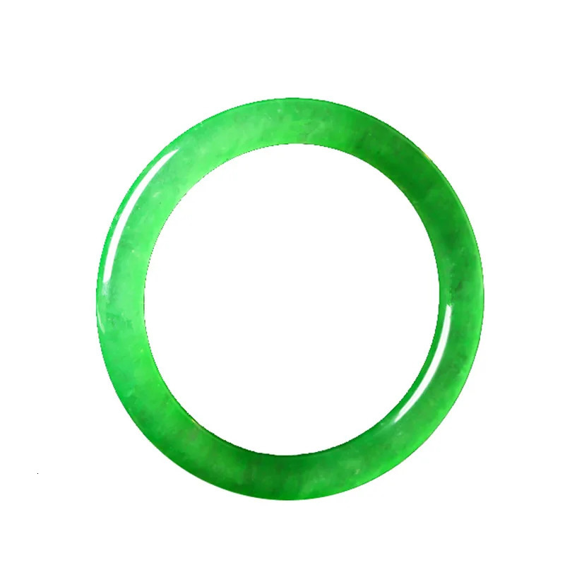 Natural Jade Bracelet High Ice A-level Myanmar Jade Bracelet Womens Exquisite Jewelry Certification Jade Stone Round Bracelet 241028