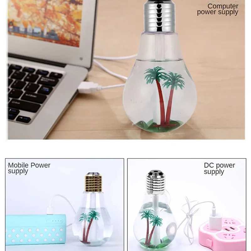 Portable Air Ara Bb Humidifier Silent Small USB Large Capacity Desktop Color Night Light Humidifier Diffuser Y241104