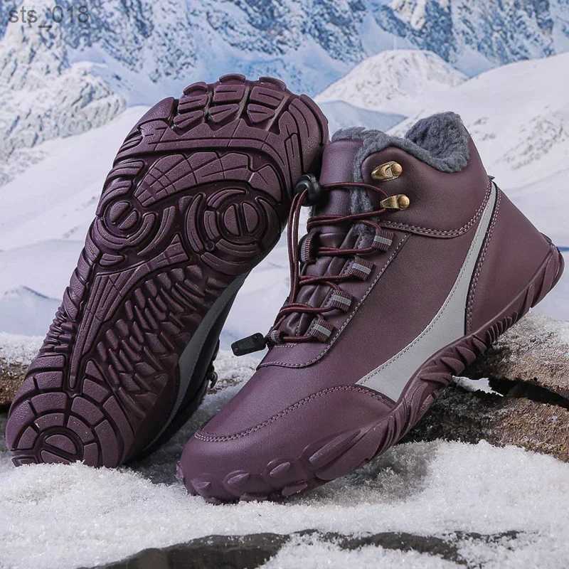 Outdoor Shoes Sandals Winter Barefoot Boots Womens Snow Plush Warm Ankle Anti slip Waterproof Hiking Size Up H241101