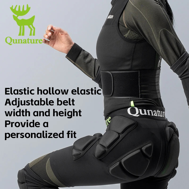 Qunature Adults Ski Ce1 Level Anti-Collision Waist Protector Sports EAR Pad Back Protection Anti-Fall Vest Jackets
