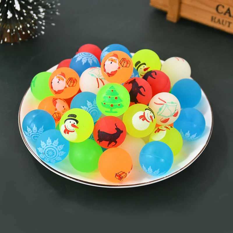 10/30 Christmas glow in the dark bouncing balls childrens birthday party game gifts rubber bouncing ball toys Pinata Goodie bag fillers W241029