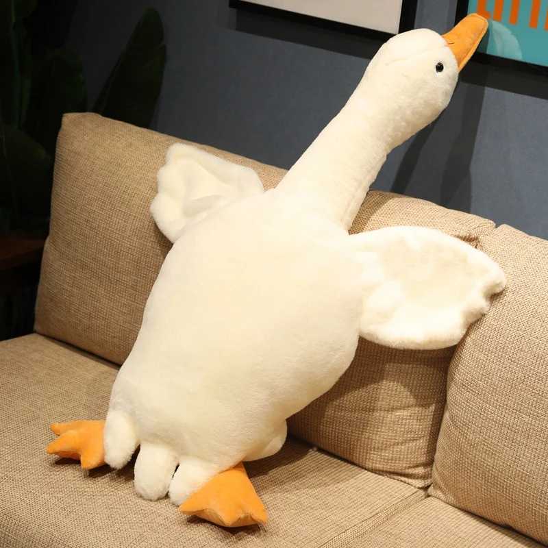 50-160cm Cute Big White Goose Plush Toy Huge Duck Sleep Pillow Cushion Soft Stuffed Animal Doll Birthday Gift For Boys And Girls X2410283