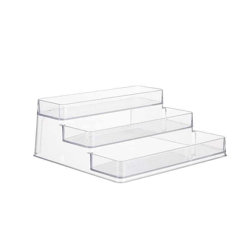 PET Kitchen Seasoning Bottle Shelf Home Spice Ladder Organiser 3 Tier Desktop Cosmetic Organiser