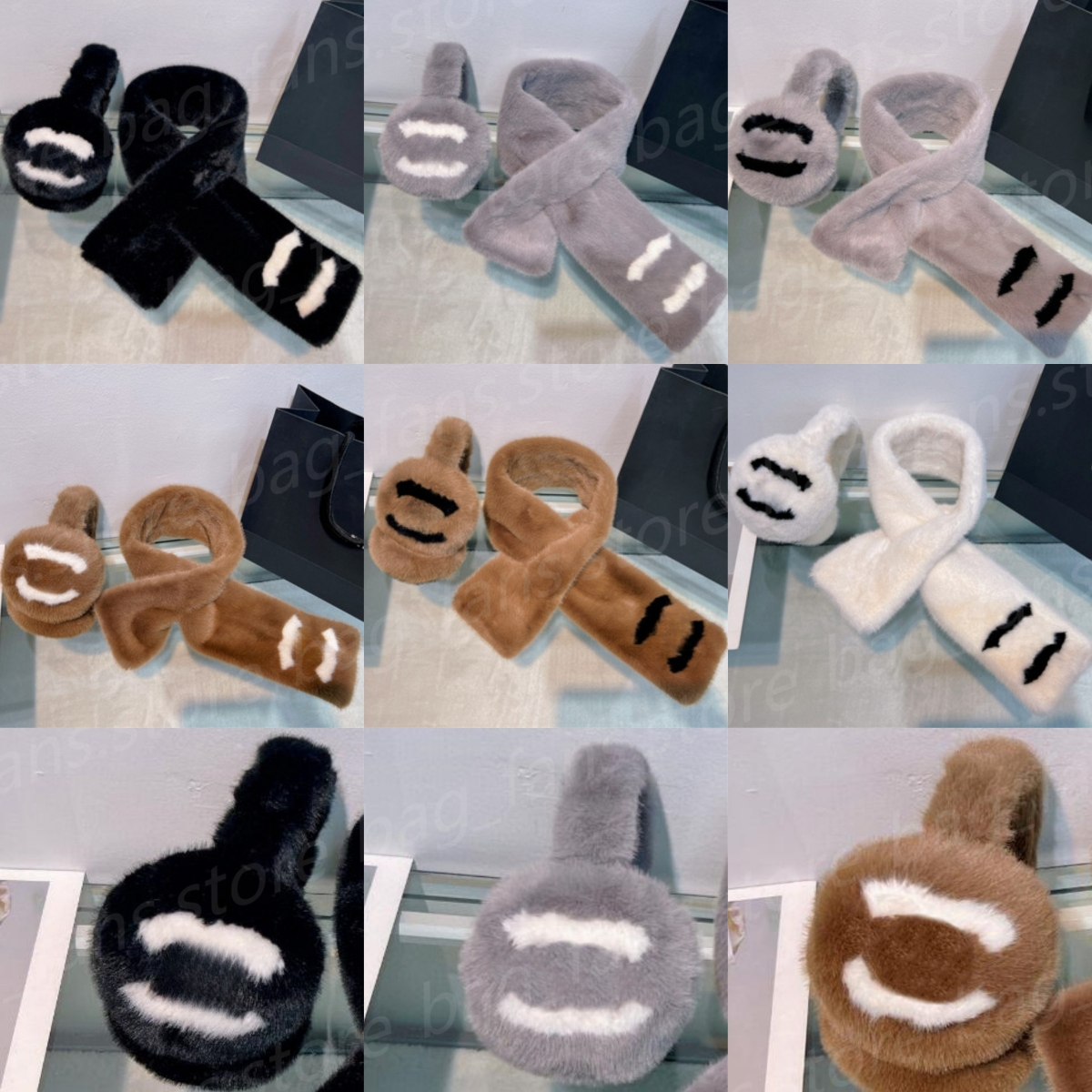 (go off picture not the description) Fashion Designer Scarves Winter Warm Earmuff Women's Outdoor Sets 28816