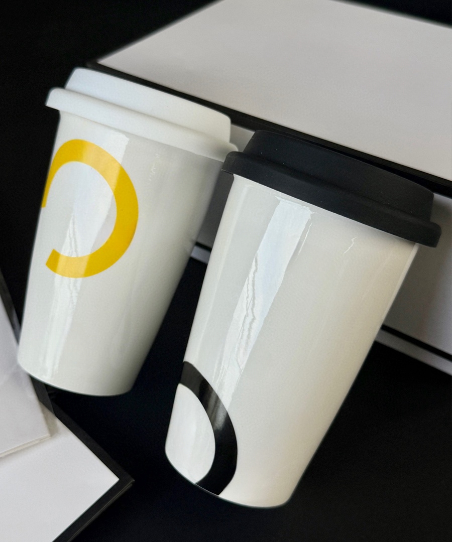 Christmas Gift Tumblers Coffee Cups Porcelain Brief Water Bottles Coffee Mug