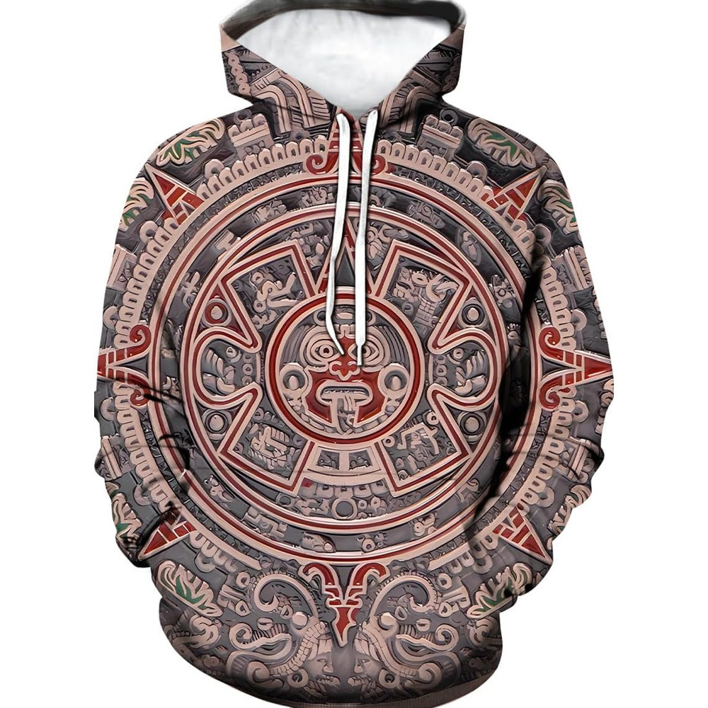 Hoodie for Mens Womens Funny Mens Mexicana Mexico Sweatshirt Mayan Aztec Theme Hoodie Graphic Fashion and leisure