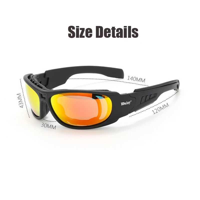 Daisy C6 sunglasses mens military polarized sunglassesair gun shooting Gafas smoke lens motorcycle bicycle goggles W241028