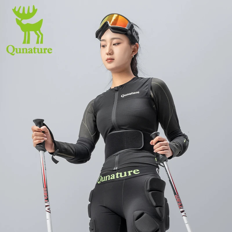 Qunature Adults Ski Ce1 Level Anti-Collision Waist Protector Sports EAR Pad Back Protection Anti-Fall Vest Jackets