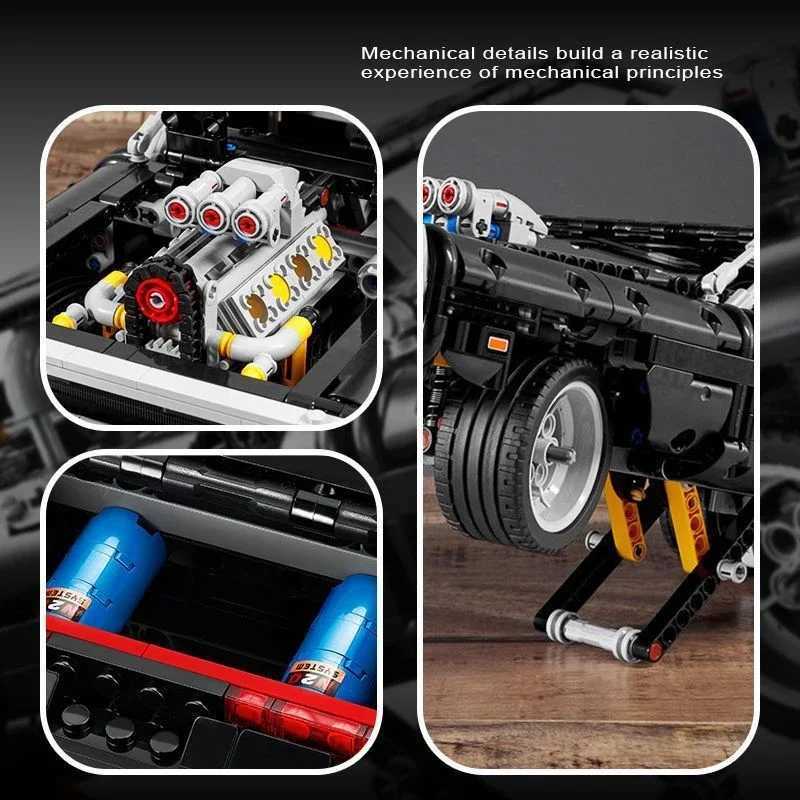 1077PCS Technical Dodge Charger Racing Car Building Blocks Model Assemble Bricks Fast and Furious Toy For Kid Boy Adults GiftXJ241029