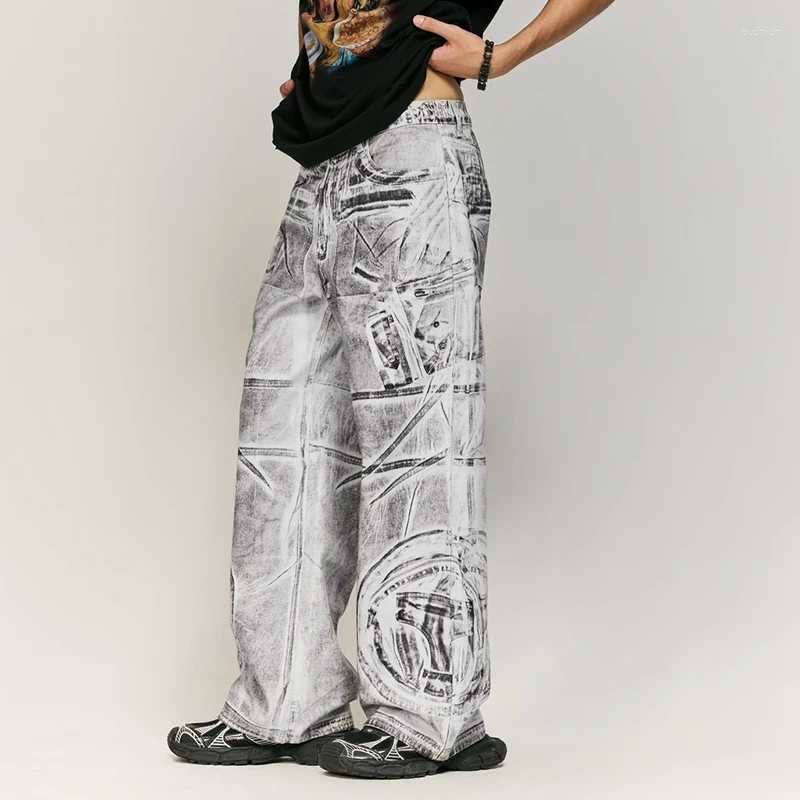 2025 S Fashion Designer Men S Jeans And Women S Same Style Autumn Winter American Retro Street Loose Wide Leg Fashion Hip Hop Y K Trousers