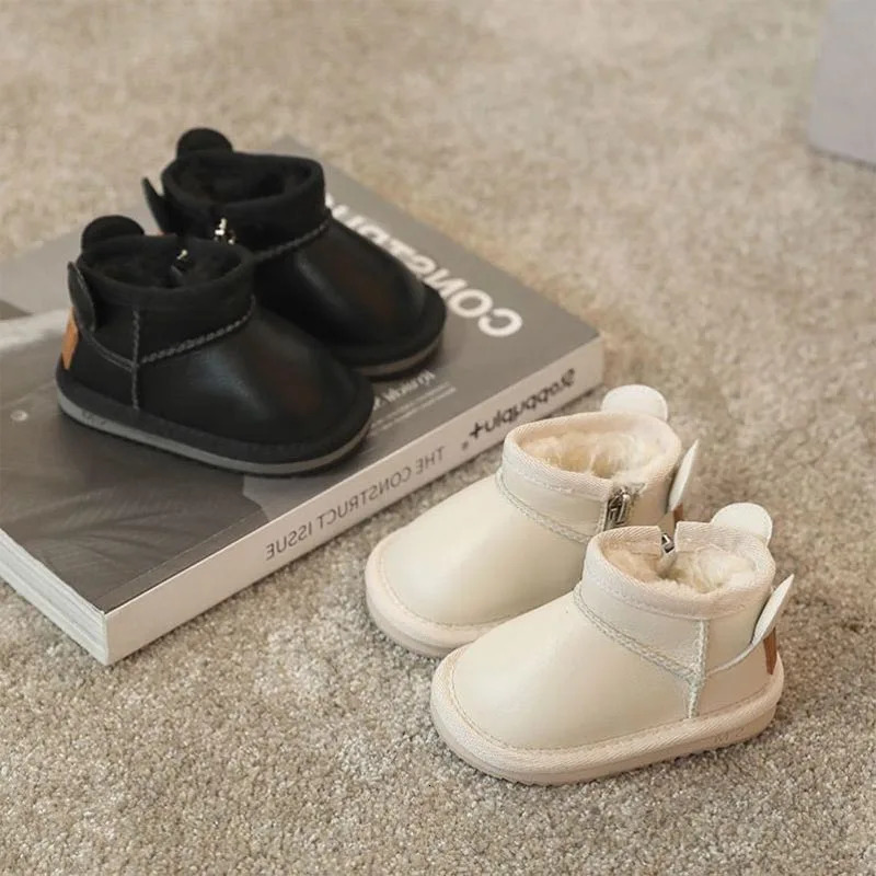 Baby Warmth Baby Boots Childrens Cotton Shoes Snow Boots Baby Winter Non-slip Soft Toddler Shoes Plus Velvet Thick Breathable 241028