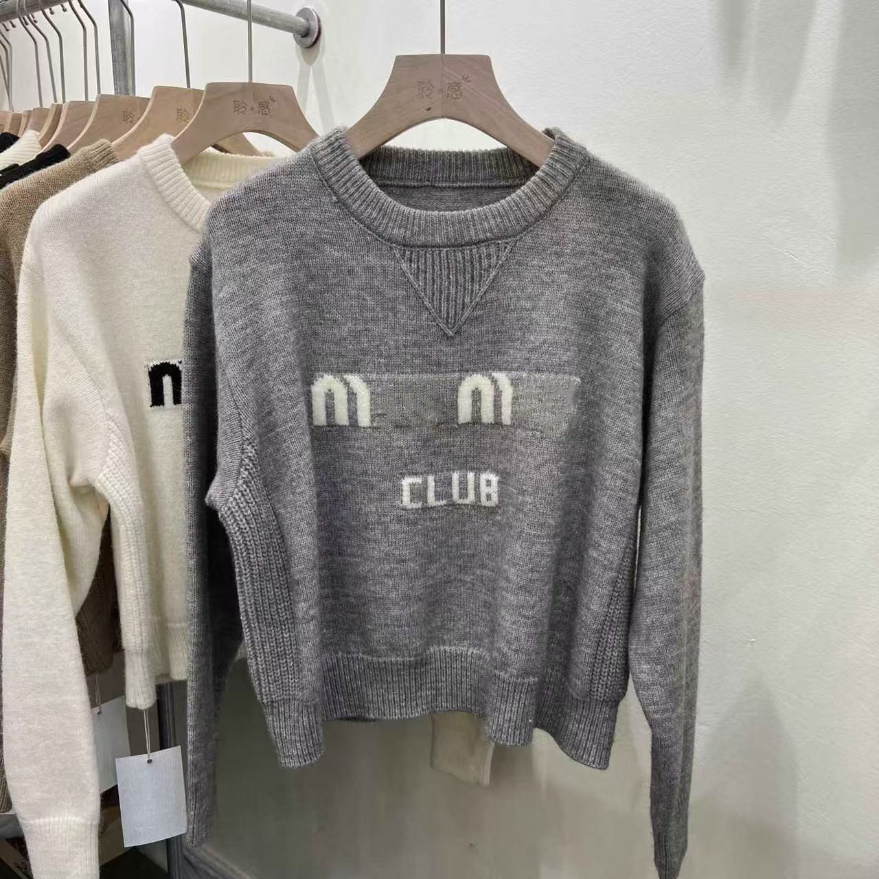 Designer High Quality Knit Crew Neck Pullover Sweater Knitwear Fashion Embroidery Letter Printed Long Sleeve Knitted Top 07 c7