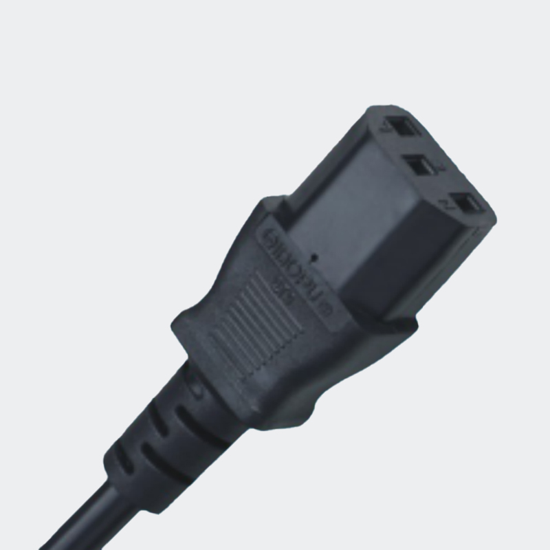 factory 3 Prong IEC C13 C14 Female To Male Connector Computer Monitor Electric Extension Cable AC Power Cord
