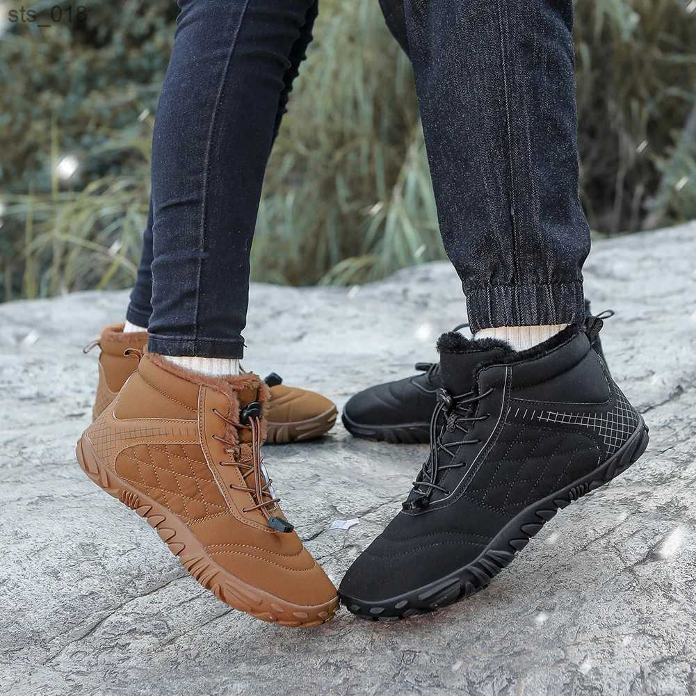 Outdoor Shoes Sandals Mens and Womens Snow Boots Waterproof High Top Barefoot Winter Ankle Plush Warm Hiking Sports H241101