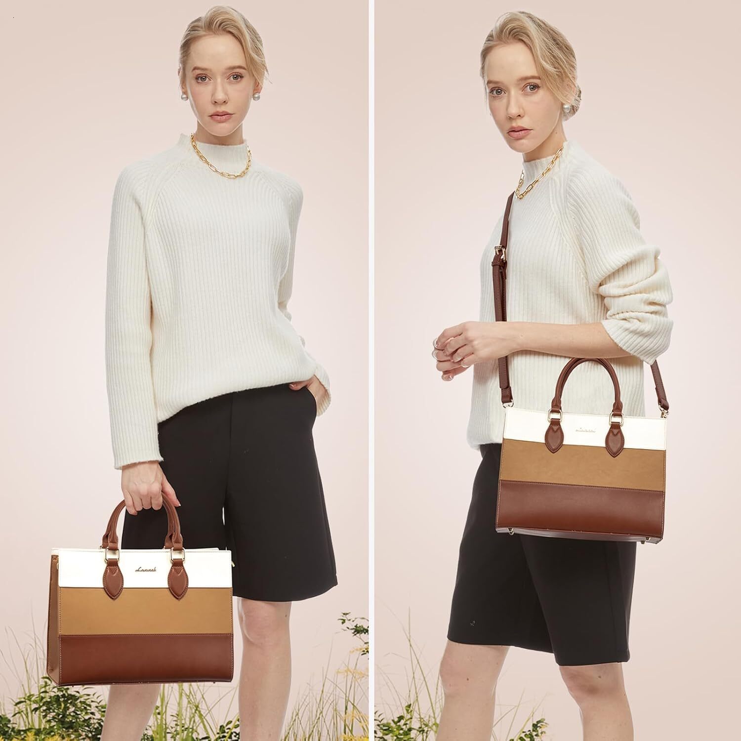 Women's wallet, women's fashionable handbag, PU leather bag, top handle shoulder bag