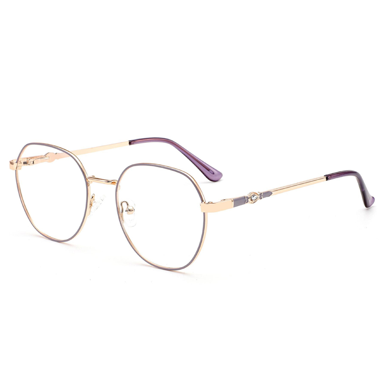 New metal eyeglasses frames men's fashion colour-changing glasses myopia glasses frame women's colour-changing anti-blue light glasses forei