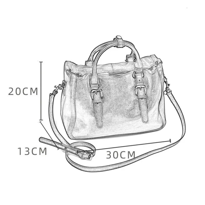 2024 Leather Boston Women's Handbag Large Capacity Fashion First Layer Cowhide Single Shoulder Crossbody Purses And Handbags