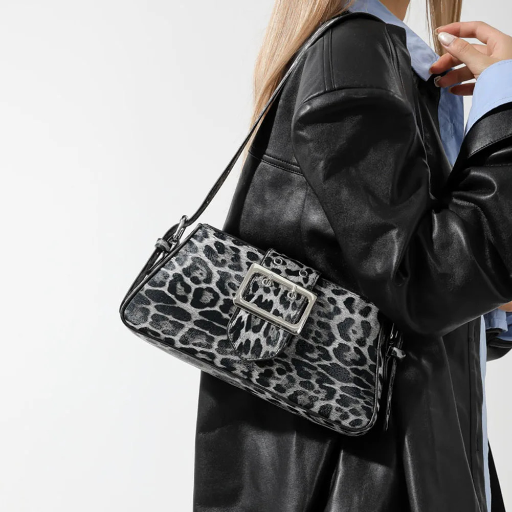 Trendy Leopard Print Womens Shoulder Bag Fashion Y2K Womens y Handbag Womens y Handbag 241028