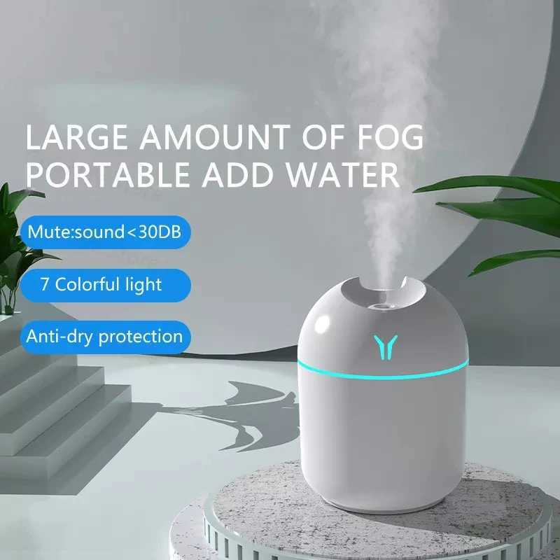 250ML Mini Air Humidifier Ara Essential Oil Diffuser USB He Car Every time Air Humidifier spray with LED Light Y241104