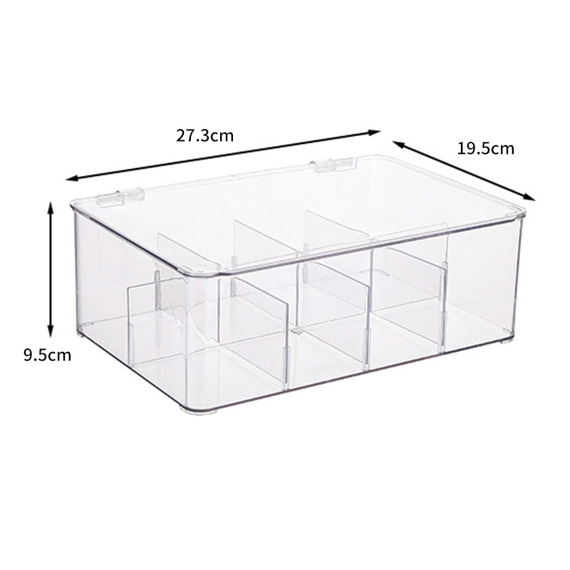 Coffee and tea bag storage box Transparent visual baffle can be removed for easy access to the classification of the storage box spot wholesale