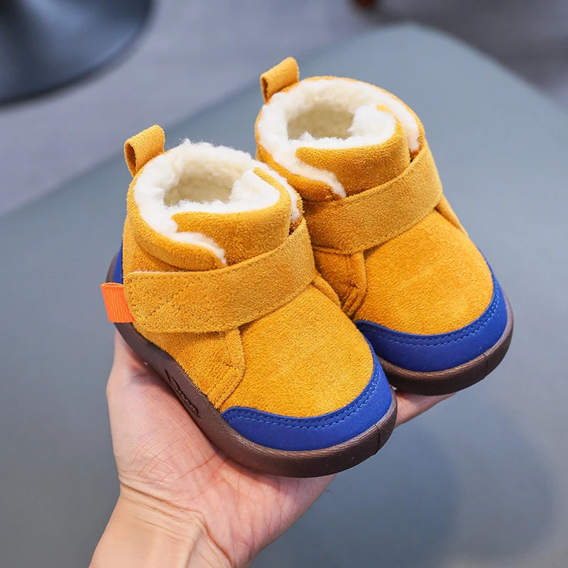 Toddler Baby Boots Winter Boys Girl Warm Baby Snow Boots Plush Soft Bottom Infant Shoes born Baby Outdoor Sneakers Kids Shoes 241028