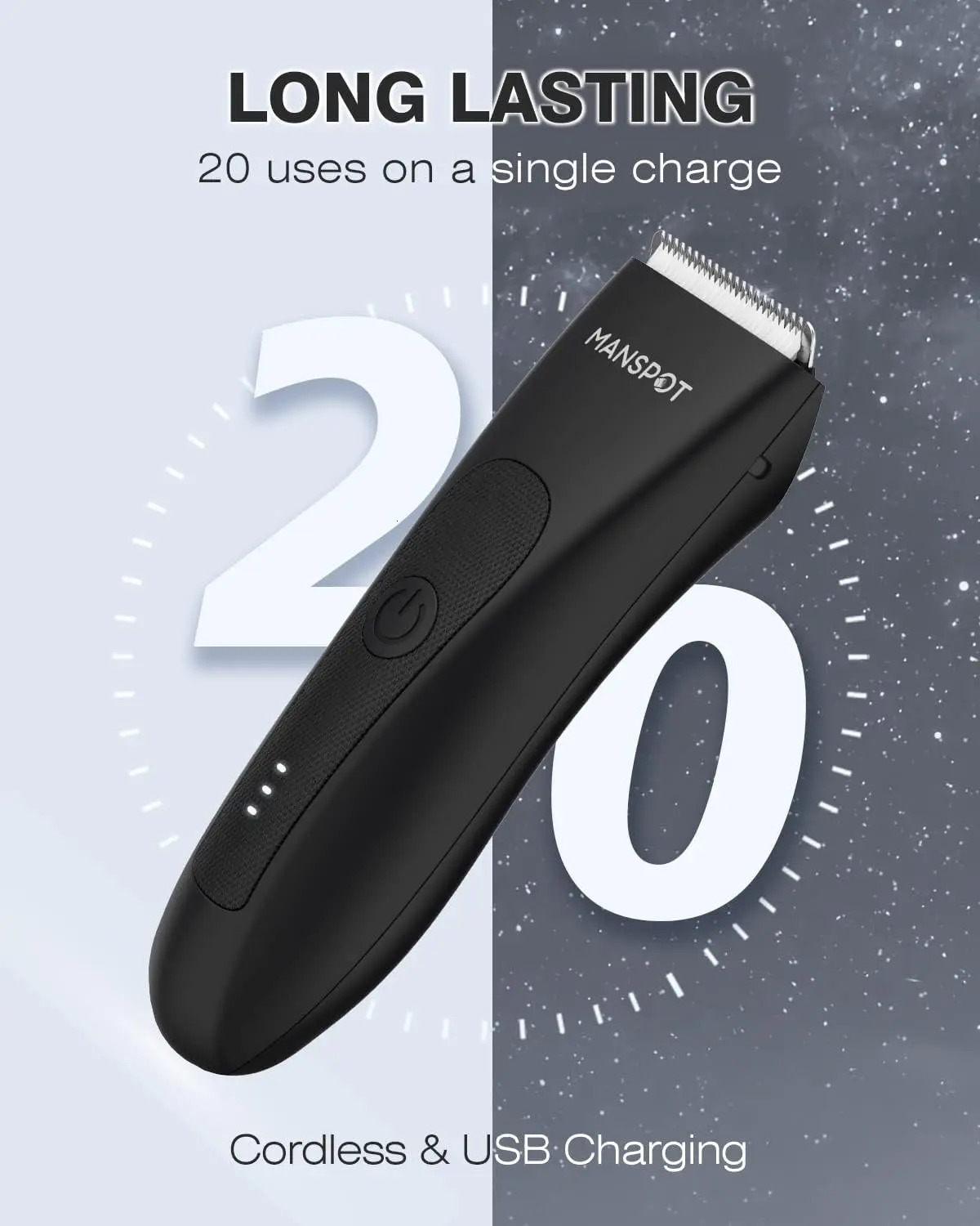 MAN Manscape mens growth and body hair trimmer electric ball trimmer replaceable ceramic blade head waterproof shaver 241028