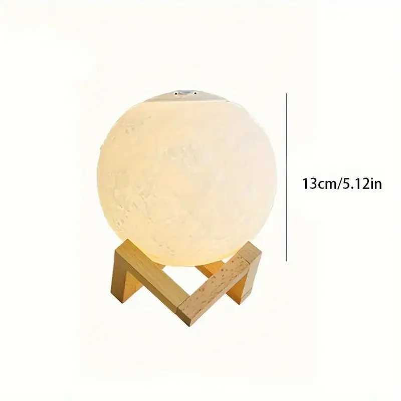 USB Moon Light Humidifier with Touch Control and Water Reproduction -13cm Diameter Night Light Y241104