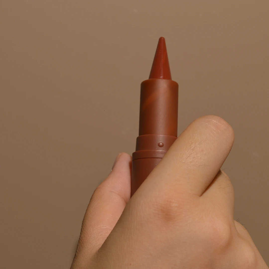 Pointed Head Lip Liner Pencil Plumping Lip Stain Dark Caramel Creamy Lip Contour Waterproof Natural Nude Brown Lipstick Combo 241028